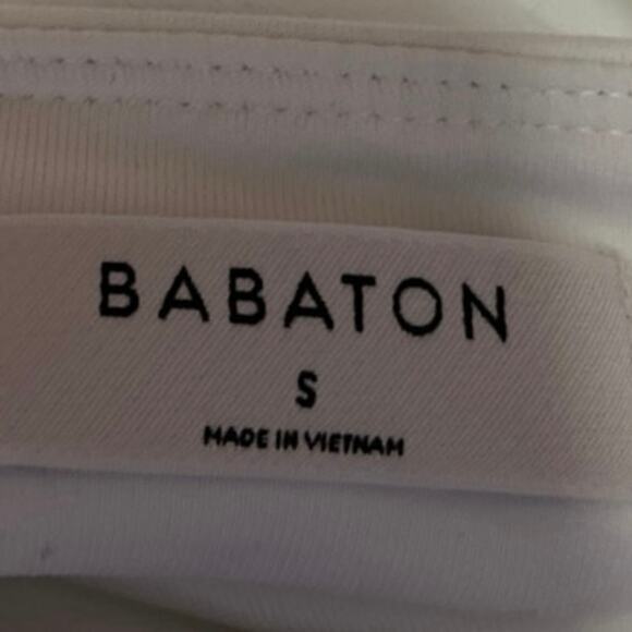 Aritzia Babaton White Long Sleeve Stretch Square Neck Bodysuit Top Size S - Picture 3 of 4